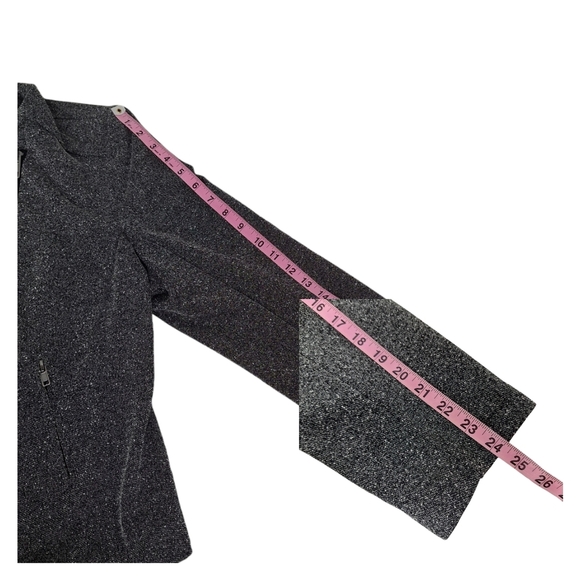 Catherine Malandrino‎ XXL Runway Style Gray Marled Asymmetrical Jacket Pockets - Picture 8 of 12